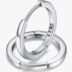 Victoria Leland Designs Elegant Silver Hoop Earrings. Multi sizing